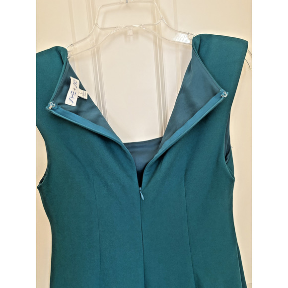 She + Sky Boutique Teal Green Blue Ruffle Dress Size Large - Picture 5 of 5